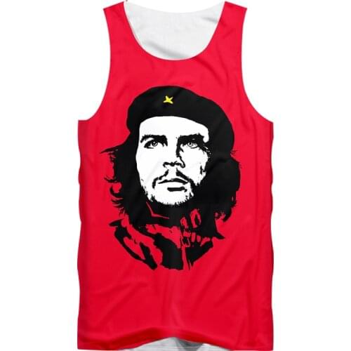 EU Size Che Guevara Graffiti Tank Tops Men Women Custom 3d Print Sleeveless Shirt Summer Streetwear Casual Oversized Vest Homme
