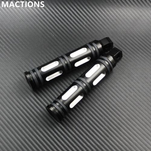 Motorcycle CNC Aluminum Foot Rest Rear Front Foot Pegs Pedal Black For Harley Sportster 883 1200 Touring Dyna & Softail