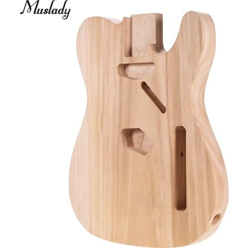Muslady TL-T02 Unfinished Electric Guitar Body Sycamore Wood Blank Guitar Barrel for TELE Style Electric Guitars DIY Parts