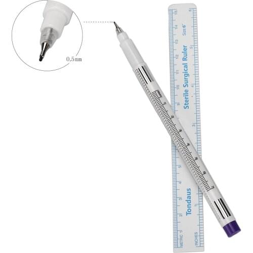 Posit Pro Marker Pen Eyebrow Tattoo Markering Pen Ruler Professional Rotulador Transfer Microblading Accessories Eyebrow Tool