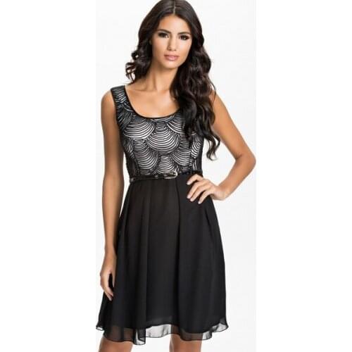 Casual Skater Dress Newly Design Sexy Women Spring Summer Chiffon Dress Hot Selling Womens Clothing Club Dress