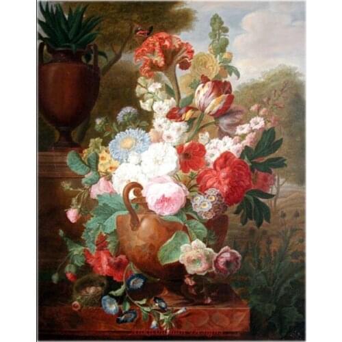 Needlework for embroidery DIY DMC High Quality - Counted Cross Stitch Kits 14 ct Oil painting - Still Life of Flowers in a