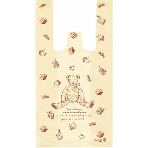 100 Cute Bear t shirt bag,plastic gift shopping packing bag with handle