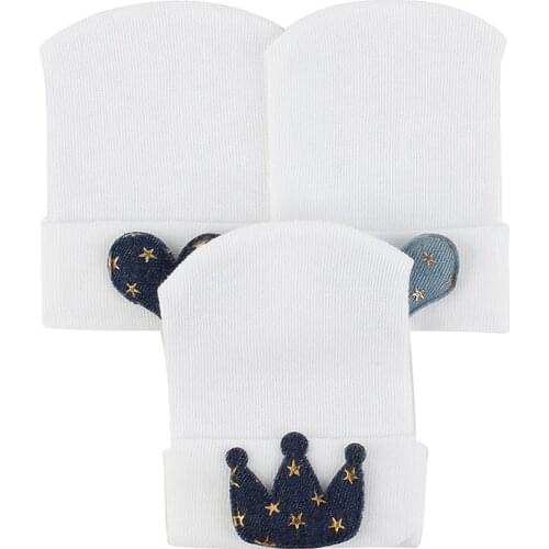 Newborn Warm Beanies With Print Soft Comfortable Stretch Hat Baby Cute Outdoor Windproof Toddler Caps Infant Skullies Bonnet