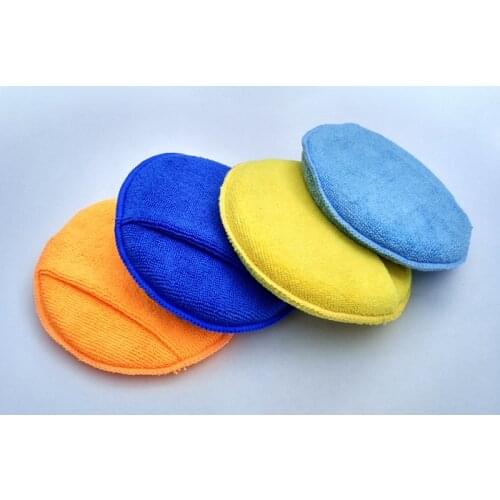 Ultra-soft Microfiber Car Wax Applicator Pad Polishing Sponge with Finger Pocket Wax Applicator Cars Wax Remover Buff Pads