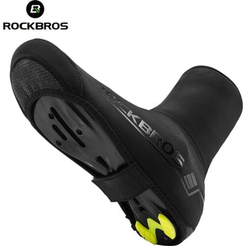 ROCKBROS Shoe Cover Bicycle Winter Cycling Shoes Overshoes Road Bike Mtb Windproof Toe Warmer Mtb Footwear Winter Shoe Cover