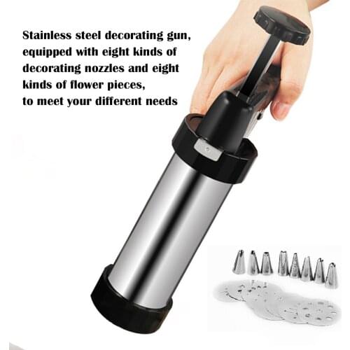 Cookie Squeezer Decorating Mouth Set DIY Stainless Steel Biscuit Baking Press Cookie Making Mold Kitchen Cake Piping Nozzle