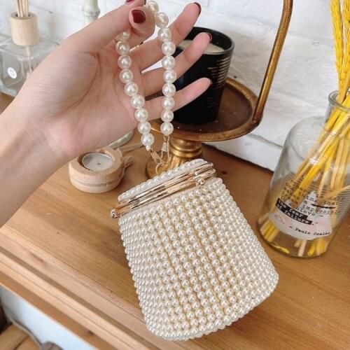 BRIGGS Fashion Mini Pearl Dinner Bag Women Evening Bags Ladies Clutch Purse Hand Bags Chain Wedding Party Handbags Totes