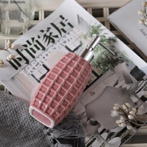 280ml Creativity Ceramic Shampoo Bottle Soap Dispenser Hand Soap Dispenser Bottle Lotion Bottle Portable Bathroom Accessories
