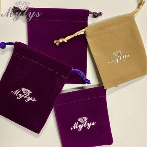 Mytys Velvet Bags for Jewelry High Quality Gift Packaging for Jewelry Ring Earring Bracelet Necklace Drawstring Pouch 3pcs Pack