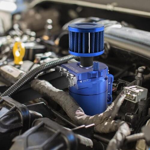 300ML Oil Catch Can Reservoir Tank Universal With Mini Filter Breather Baffled Aluminum With Lightweight Fittings Oil Dipstick