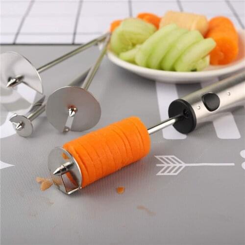 4pcs/set Stainless Steel Vegetable Spiral Cutter Fruit Cores Seeds Remover Kitchen Accessories For Tomato Eggplant Orange