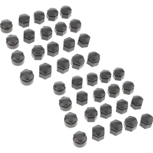 40 Set 22mm Car Wheel Tire Nut Lug Dustproof Covers Cap Protector Hub Screw Gray