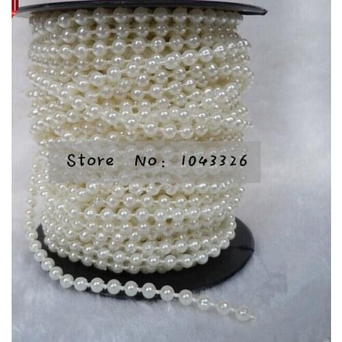 40m /roll Wedding party flower tree centerpiece Decor 4mm cotton thread acrylic pearl Crystal thread Beaded strand curtain