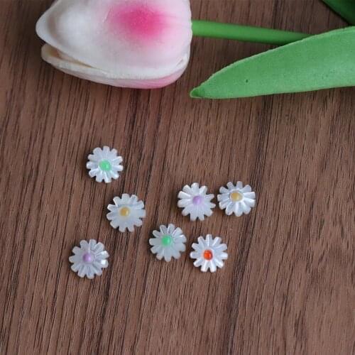 50Pcs/lot promotion Natural Mother Of Pearl Shell Beads Daisy Flower Shell Beads For Women Making DIY Necklace Bracelet Jewelry