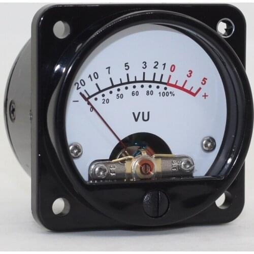 AC/DC6-12V DB Head Hifi DIY Kits Yellow Warm Light 45mm Round VU Meter Indicator Meter Yellow LED Backlight