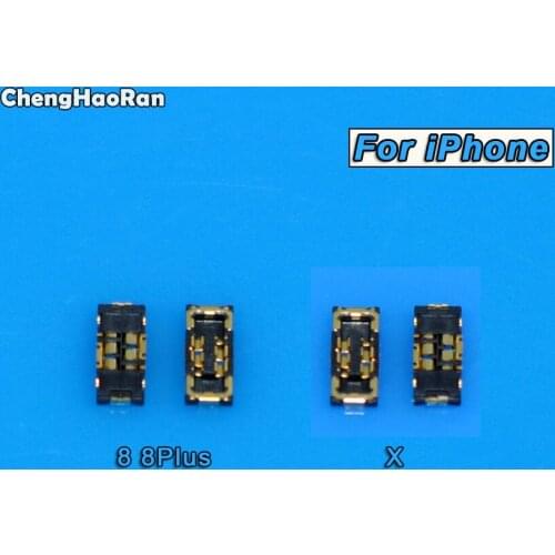 ChengHaoRan New Battery Holder Clip Contact FPC Connector Replacement For iPhone 8 8p 8 Plus X on Mainboard