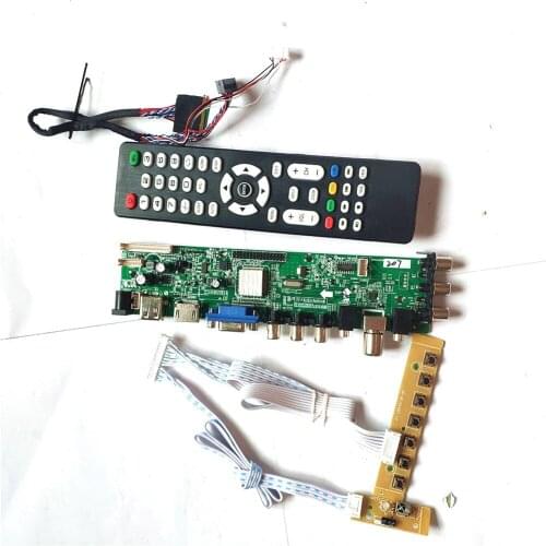 Fit LP140WH2-TLF1/TLF3/TLFA upgrade 40 pin LVDS 3663 TV digital AV HDMI VGA USB DVB 1366*768 screen LCD Controller board DIY Kit