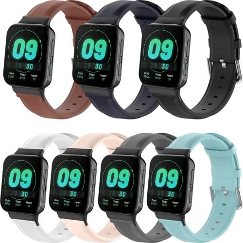 EiEuuk Genuine Leather Replacement Watch Band Wrist Strap for Oppo Watch 41mm/46mm Sport Smartwatch Accessory