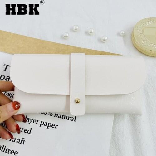 HBK Portable Leather Glasses Case Ladies Men Soft Bag Unisex 2021
