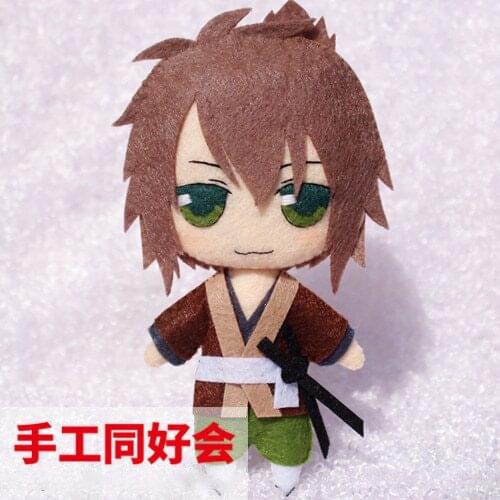 Hakuouki Anime Handmade DIY Key Ring Pendant DIY Doll Material Package Assemble By Cutting and Sewing Okita Souji Saito Hajime