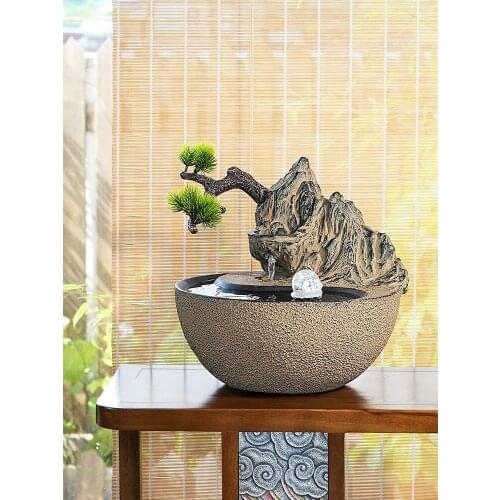 Chinese crystal ball fountain landscape desktop furnishing articles sitting room tea room TV ark water landscape water