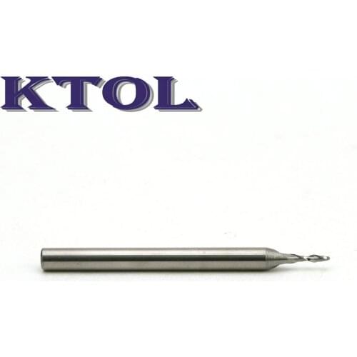 3.175x1.0MM 2 Flute Ball Nose End Mill Wood Engraving Bits Tungsten Solid Carbide CNC Router Cutters Spiral 3D Milling Tools Set