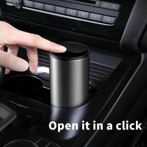 Baseus Alloy Car Trash Bin Storage Bag For Car Garbage Can Ashtray Dust Box Holder Automobiles Interior Accessories