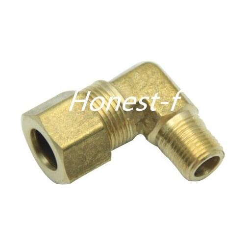 LTWFITTING 3/8" OD x 1/8" Male NPT 90 Deg Compression Elbow,BRASS COMPRESSION FITTING