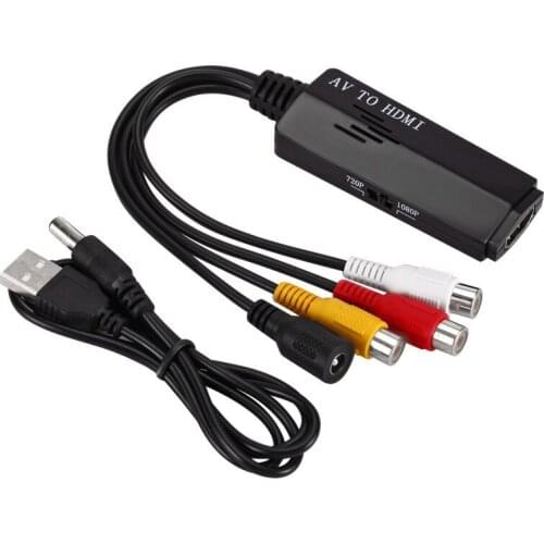 Mini 1080P Composite AV RCA to HDMI Video Converter Adapter Full HD 720/1080p UP Scaler AV2HDMI for HDTV Standard TV