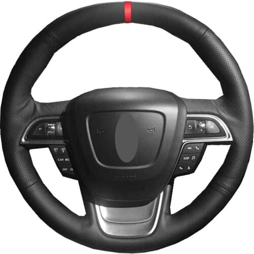 Hand Sewing Car Steering Wheel Wrap For Lincoln Continental 2017 2018 2019 2020 Volant Braid on the Steering wheel Car Protector