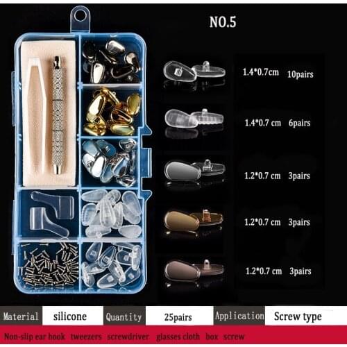 1 Set Tiny Screws Set Sunglass Spectacles Nut Kit Eyeglasses Silicone Nose Pad Micro Screwdriver Repair Tool Tiny With Tweezer