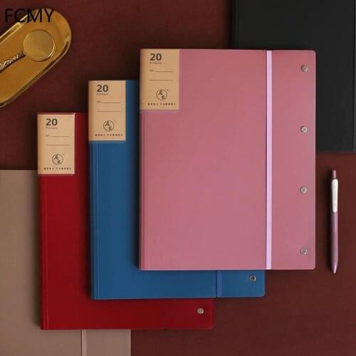 2021 A3 Display Book 20/30/40 Pages Transparent Insert Folder Document Storage Bag for Bank Campus File Office Workplace Student