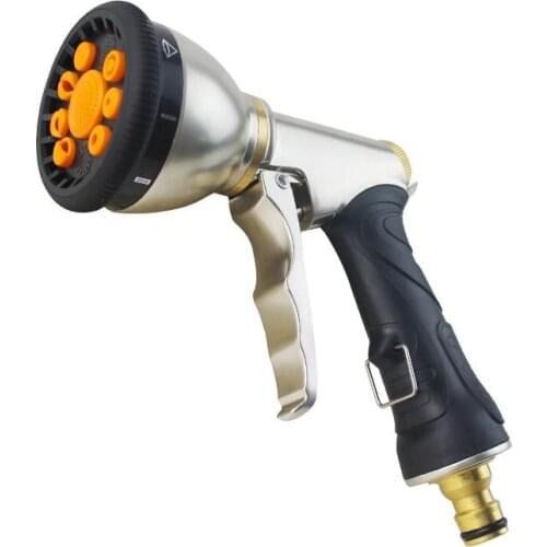 High-Pressure Water Spray Gun Car Washer Zinc Alloy Hose Wand Nozzle Garden Plants Flowers Watering Sprinkler Cleaning Tools