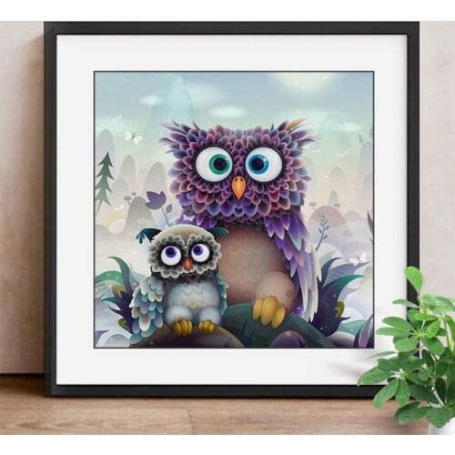 Full Square Diamond Painting Owl Picture Of Rhinestone 5D Diamond Embroidery Animal Diamond Mosaic Painting With Diamond