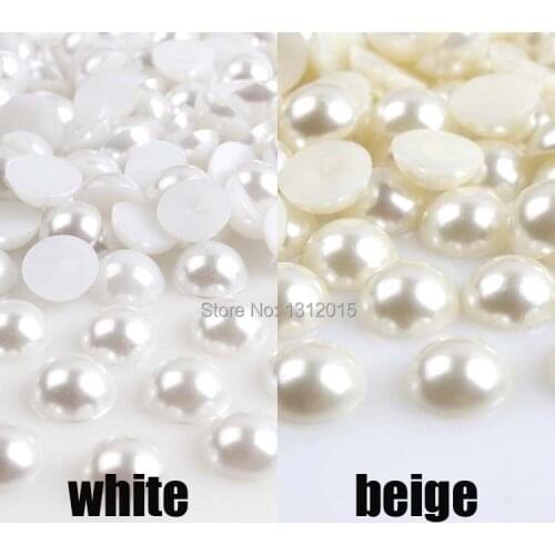 Half Round Pearl beads Beads Flatback Cabochon Scrapbooking Craft For Diy 1000pcs 5mm BMZZ05m