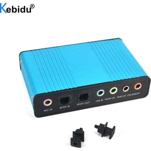 Professional USB Sound Card 6 Channel 5.1 Optical External Audio Card Converter CM6206 Chipset for Tablet