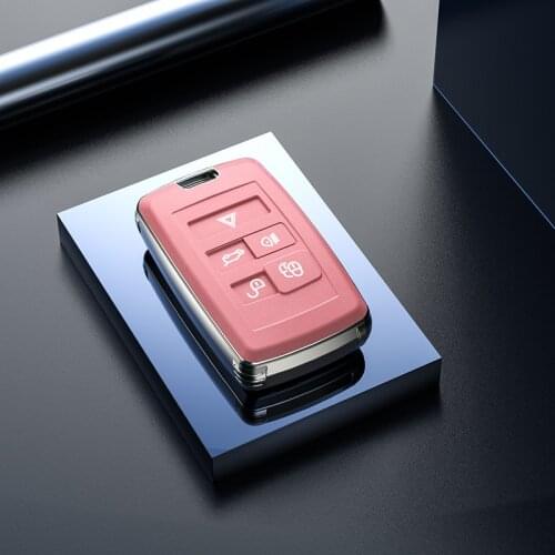 TPU Car Remote Key Case For Land Rover Range Rover Sport Evoque Velar Discovery 5 For Jaguar E-Pace Full Cover Ring