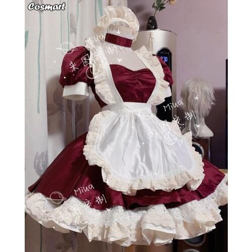 [Customize] Anime Demon Slayer Kimetsu no Yaiba Tsuyuri Kanawo Maid Uniform Dress Cosplay Costume Halloween Suit For Women Outfi