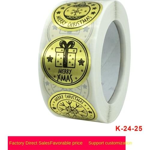 Roll gold sticker day decoration gift series sticker label