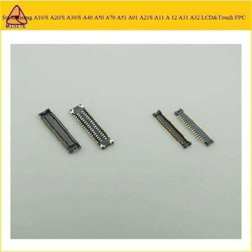 10Pcs Origin Touch Display FPC Connector on Logic board for Samsung A10/S A20/S A30/S A40 A50 A70 A01 A51 A21S A11 A12 A31 A32