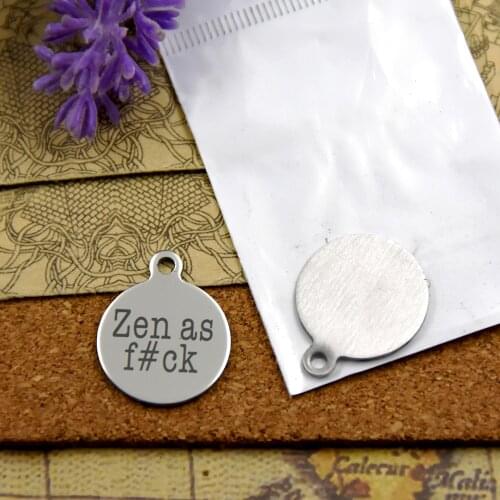 10pcs--stainless steel charms"Zen as f# "5 style for choosing DIY Charms Pendants