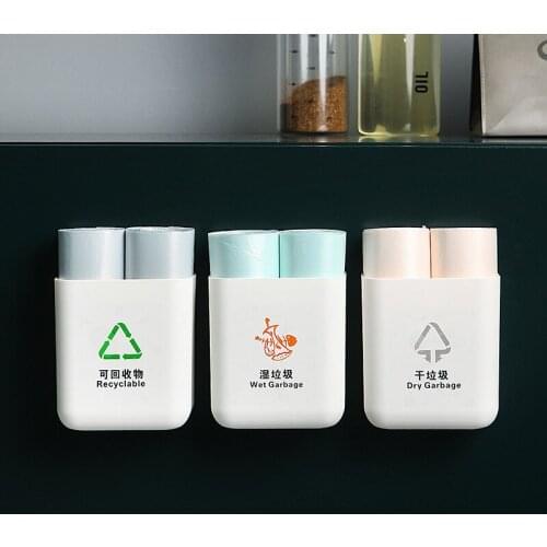 3 pcs/kit Sorting Garbage Bags Storage Containers Wall Hanging Household Organizer Box Storage Rack For Home Supplies