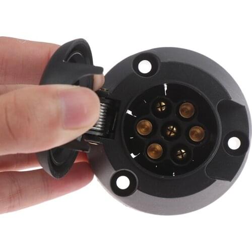 7 Pin European Trailer Socket 12V Towbar Towing Socket Car Plug Connector