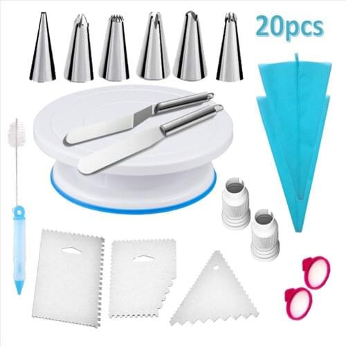 7PCS Piping Tips and Adaptor Silicone Bag Cake Stainless Steel Tulip Icing Nozzle Converter Pastry Decorating