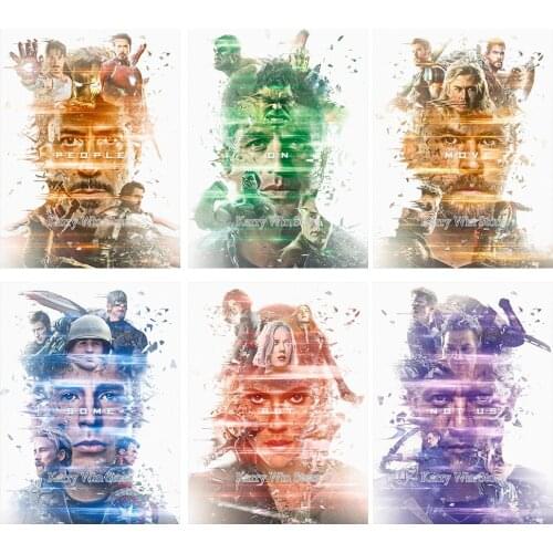 Avengers Diamond Painting Marvel Character Iron Man Hulk 5D DIY Full Drill Embroidery Set Gift Hobby Mosaic Home Decoration