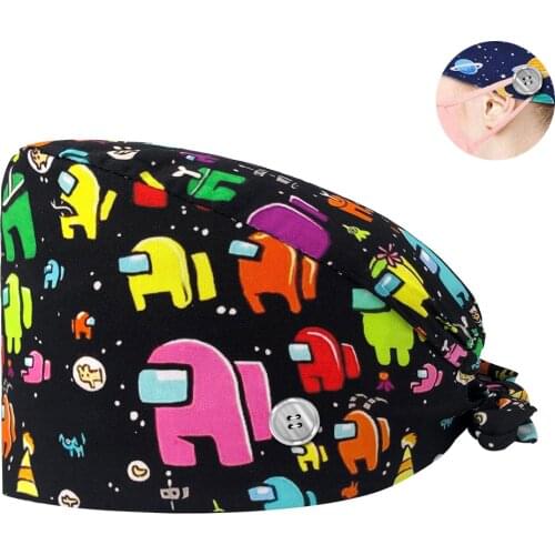 100% Cotton Dental Medical Headwear Veterinary Work Women Men Hats Beauty Salon Doctor Hat Scrub Caps Nurse Nursing Doctor Cap