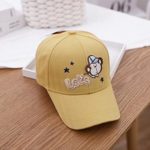 Summer Baby Boys And Girls Fashion Cute Monkey Versatile Cap Cotton Children Casual Unisex Hat