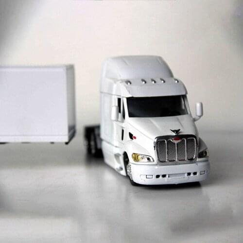 Diecast 1:43 Scale Peterbilt Container Truck Transporter Tractor Head Van Alloy Model Metal Collection Decoration Display Gift