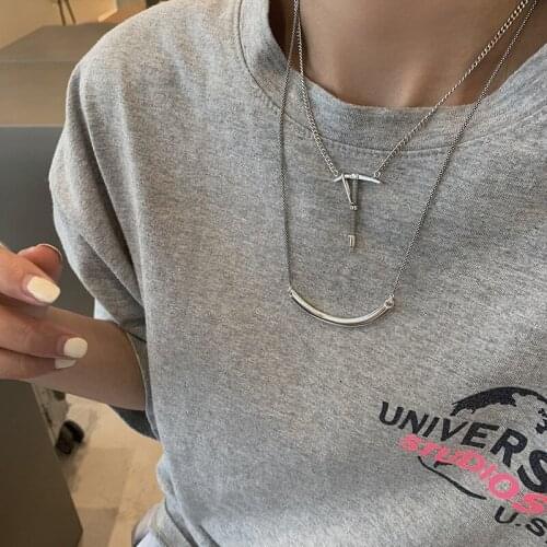 Miuoxion Wholesale Retro Hammer Necklace Fashion Personality Punk Party Jewelry For Women Feature Nmour Charm Gift All Seasons